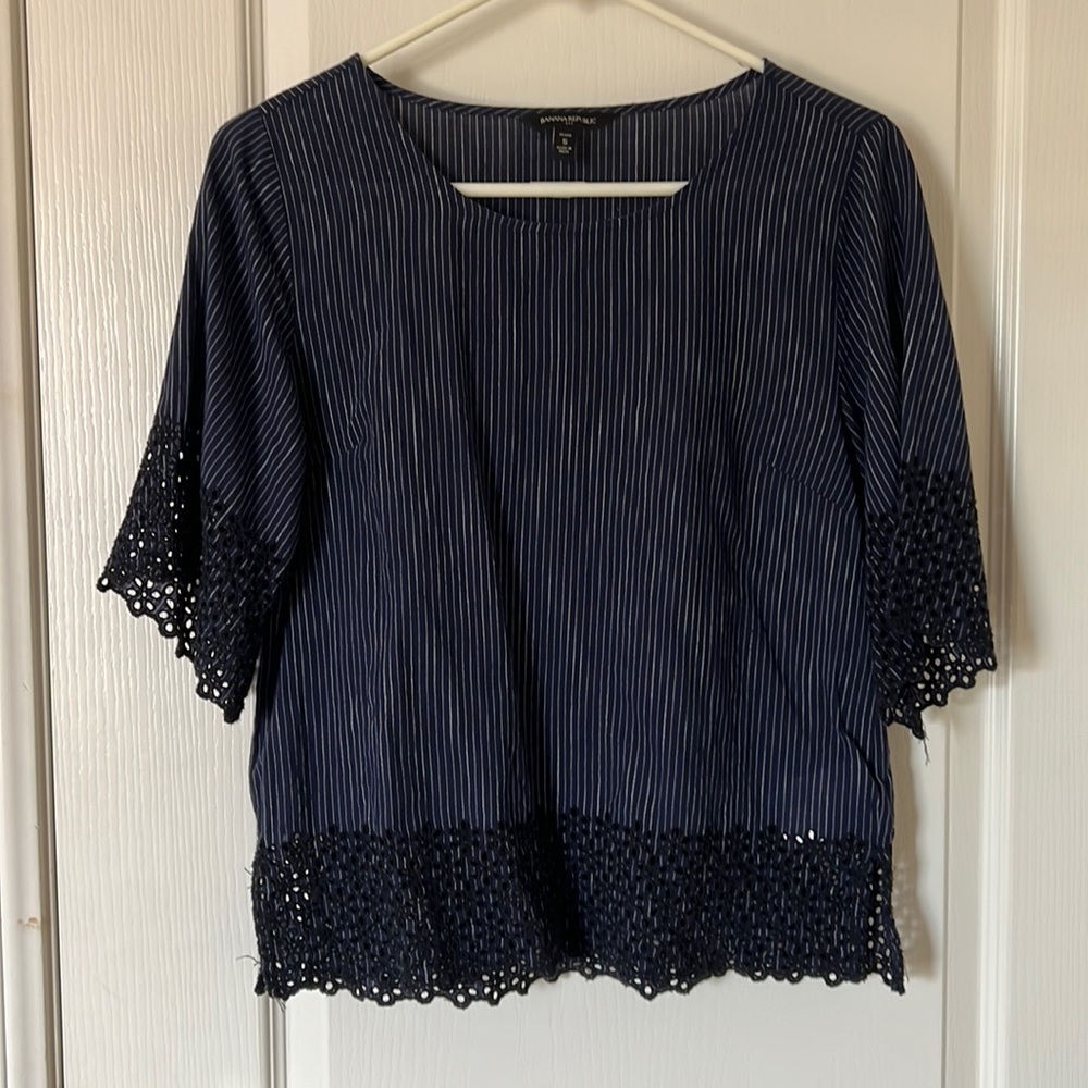 Navy banana republic top
